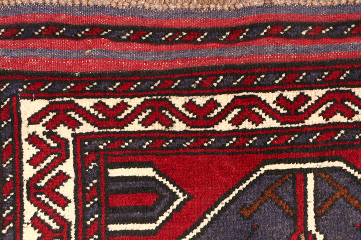 Dark Red Baluchi 2' 8 x 4' 5 - No. 54601 - ALRUG Rug Store