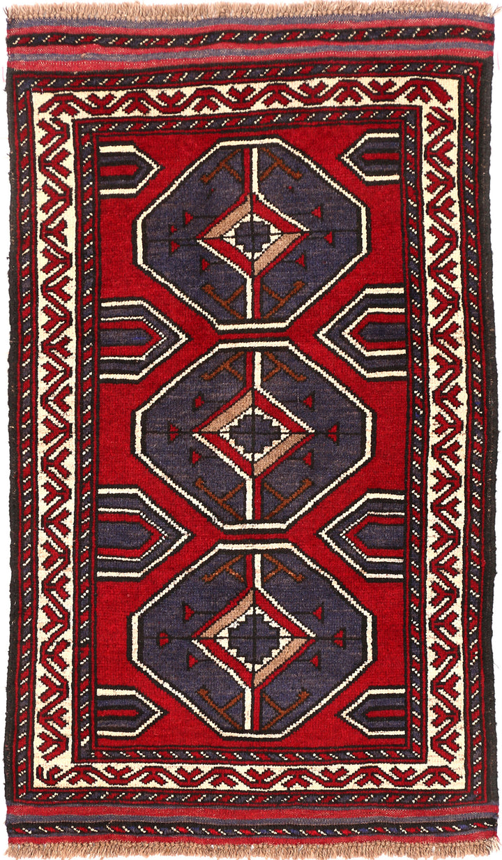 Dark Red Baluchi 2' 8 x 4' 5 - No. 54601 - ALRUG Rug Store