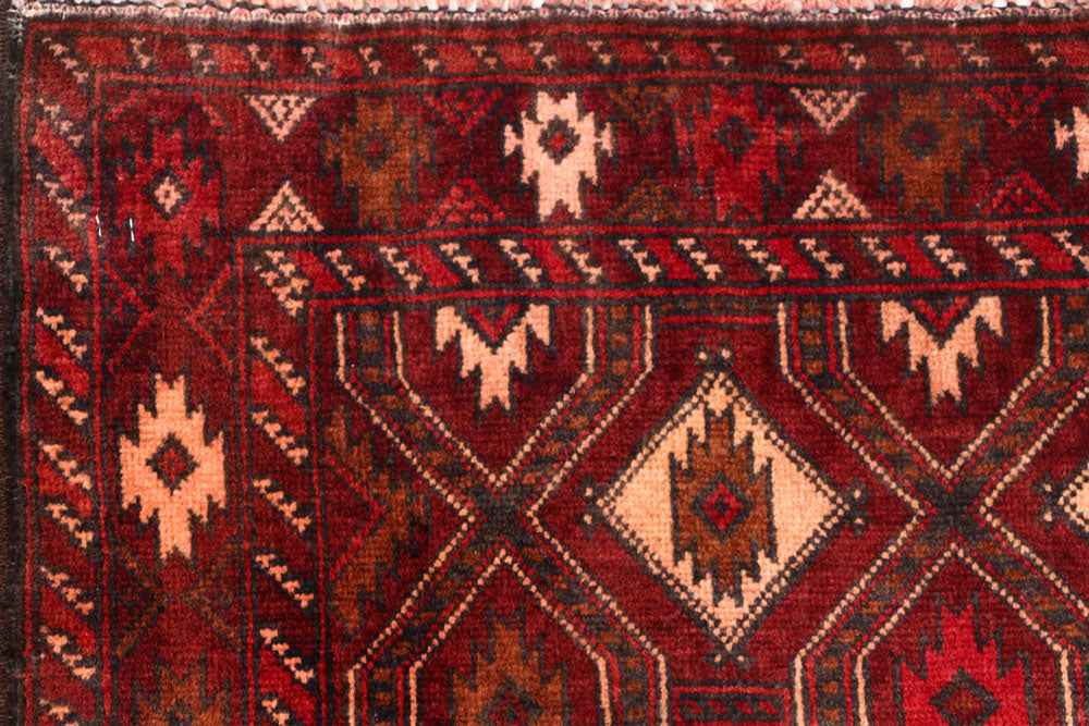 Dark Red Baluchi 2' 11 x 4' 2 - No. 54609 - ALRUG Rug Store