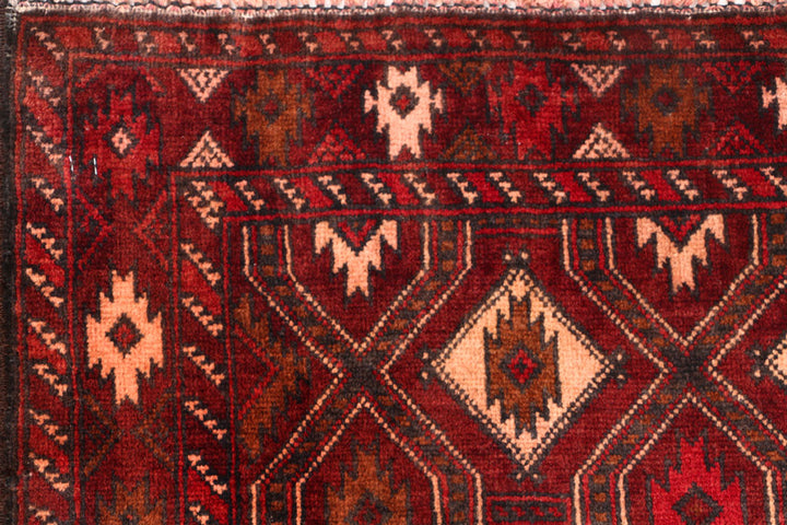 Dark Red Baluchi 2' 11 x 4' 2 - No. 54609 - ALRUG Rug Store