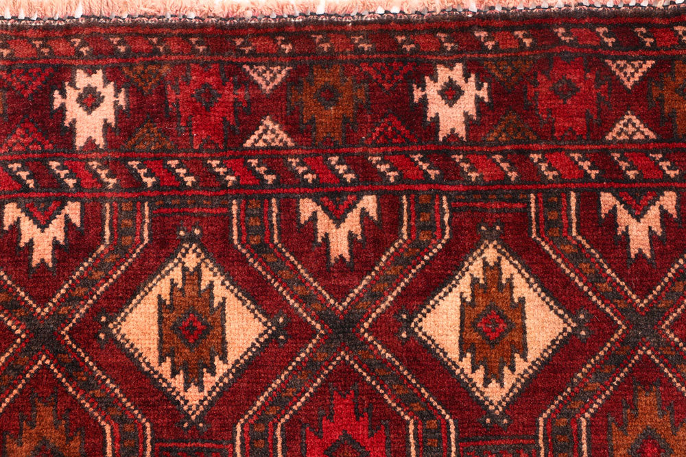 Dark Red Baluchi 2' 11 x 4' 2 - No. 54609 - ALRUG Rug Store