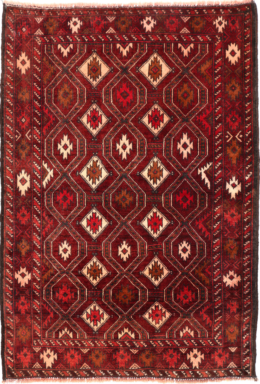 Dark Red Baluchi 2' 11 x 4' 2 - No. 54609 - ALRUG Rug Store