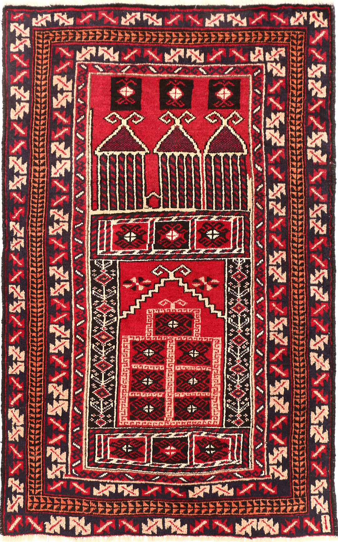 Multi Colored Prayer 2' 7 x 4' 2 - No. 54612 - ALRUG Rug Store