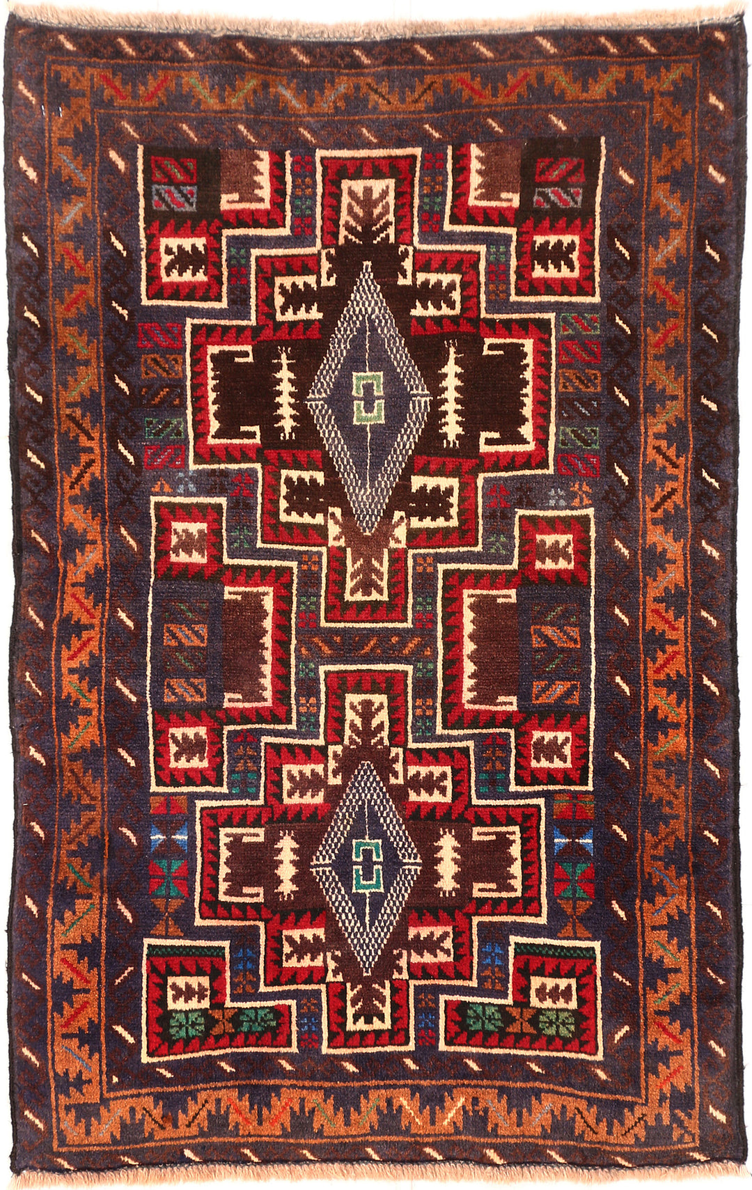 Multi Colored Baluchi 2' 6 x 3' 11 - No. 54613 - ALRUG Rug Store