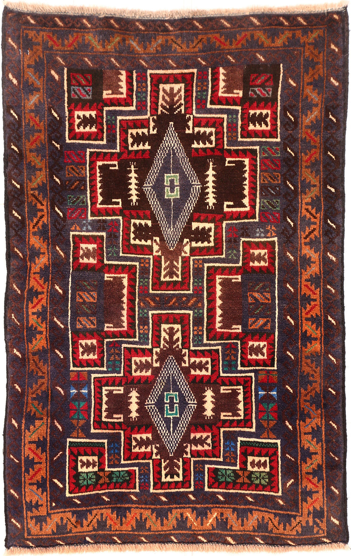 Multi Colored Baluchi 2' 6 x 3' 11 - No. 54613 - ALRUG Rug Store
