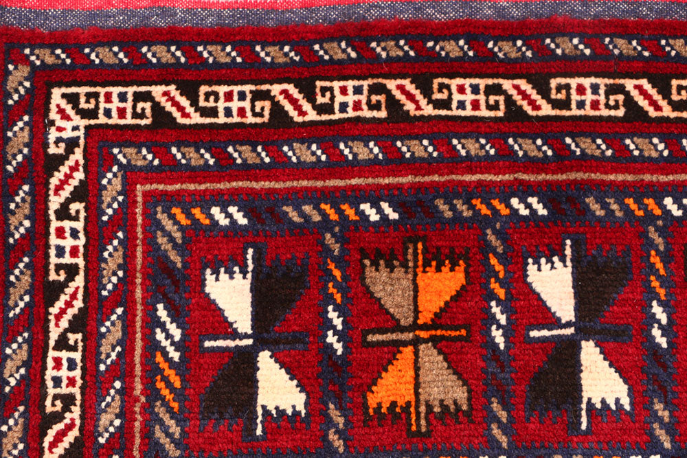 Firebrick Baluchi 2' 11 x 4' 7 - No. 54617 - ALRUG Rug Store