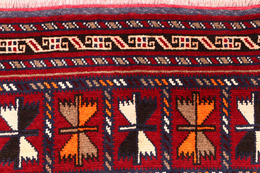 Firebrick Baluchi 2' 11 x 4' 7 - No. 54617 - ALRUG Rug Store