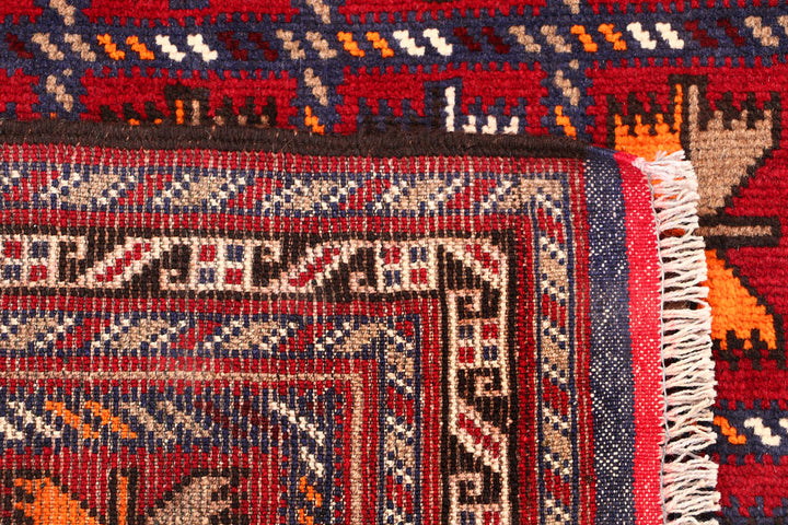 Firebrick Baluchi 2' 11 x 4' 7 - No. 54617 - ALRUG Rug Store