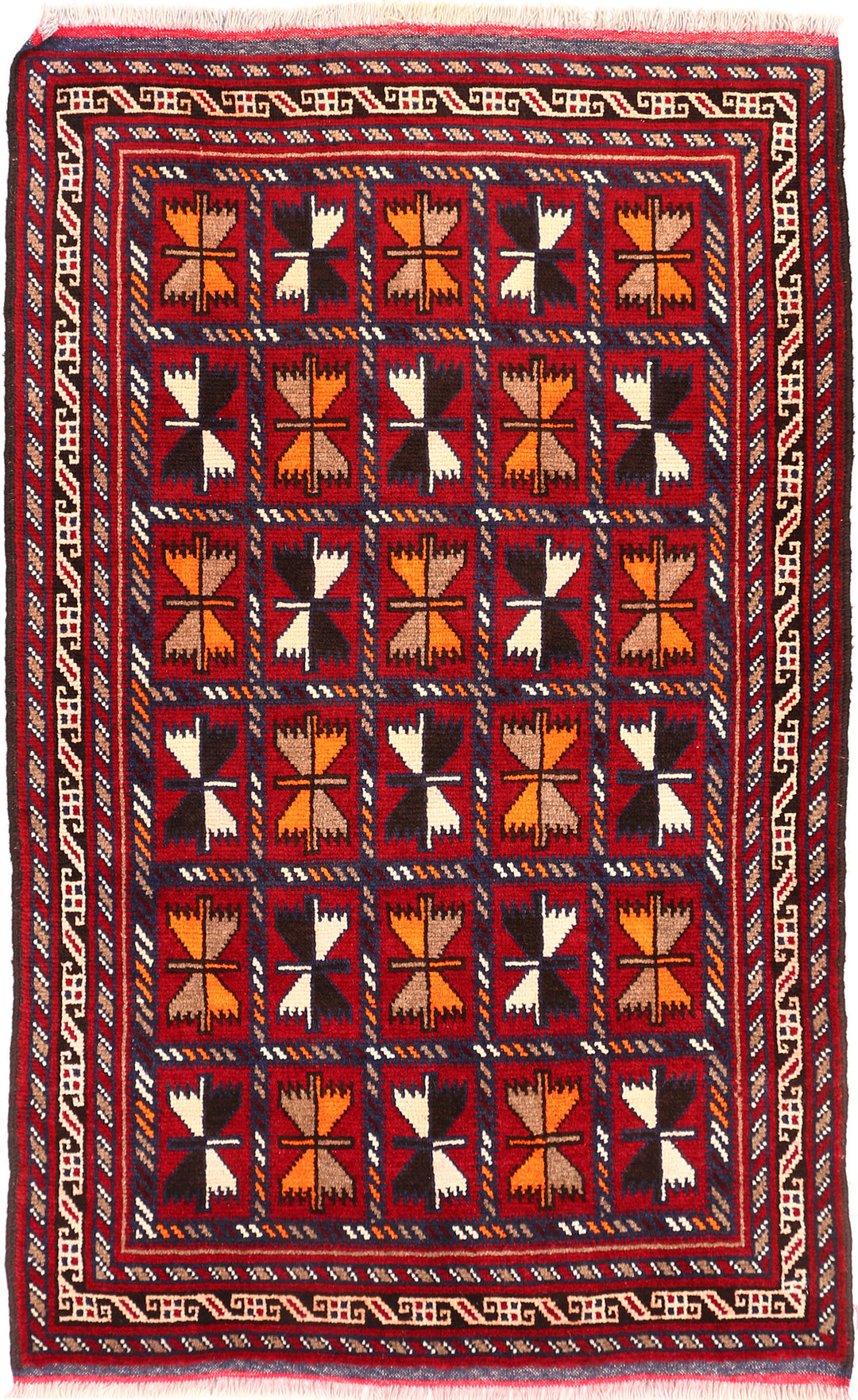 Firebrick Baluchi 2' 11 x 4' 7 - No. 54617 - ALRUG Rug Store