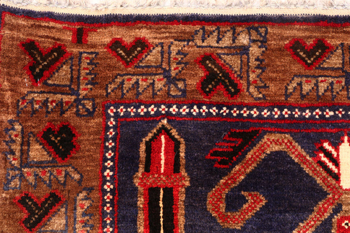 Dark Slateblue Prayer 3' 1 x 5' 3 - No. 54634 - ALRUG Rug Store