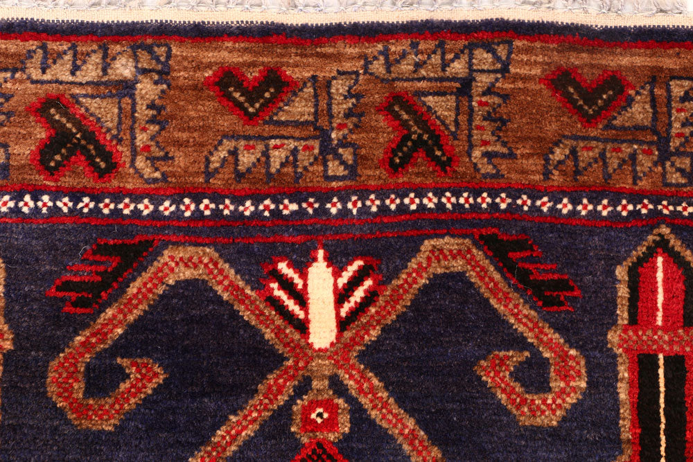 Dark Slateblue Prayer 3' 1 x 5' 3 - No. 54634 - ALRUG Rug Store