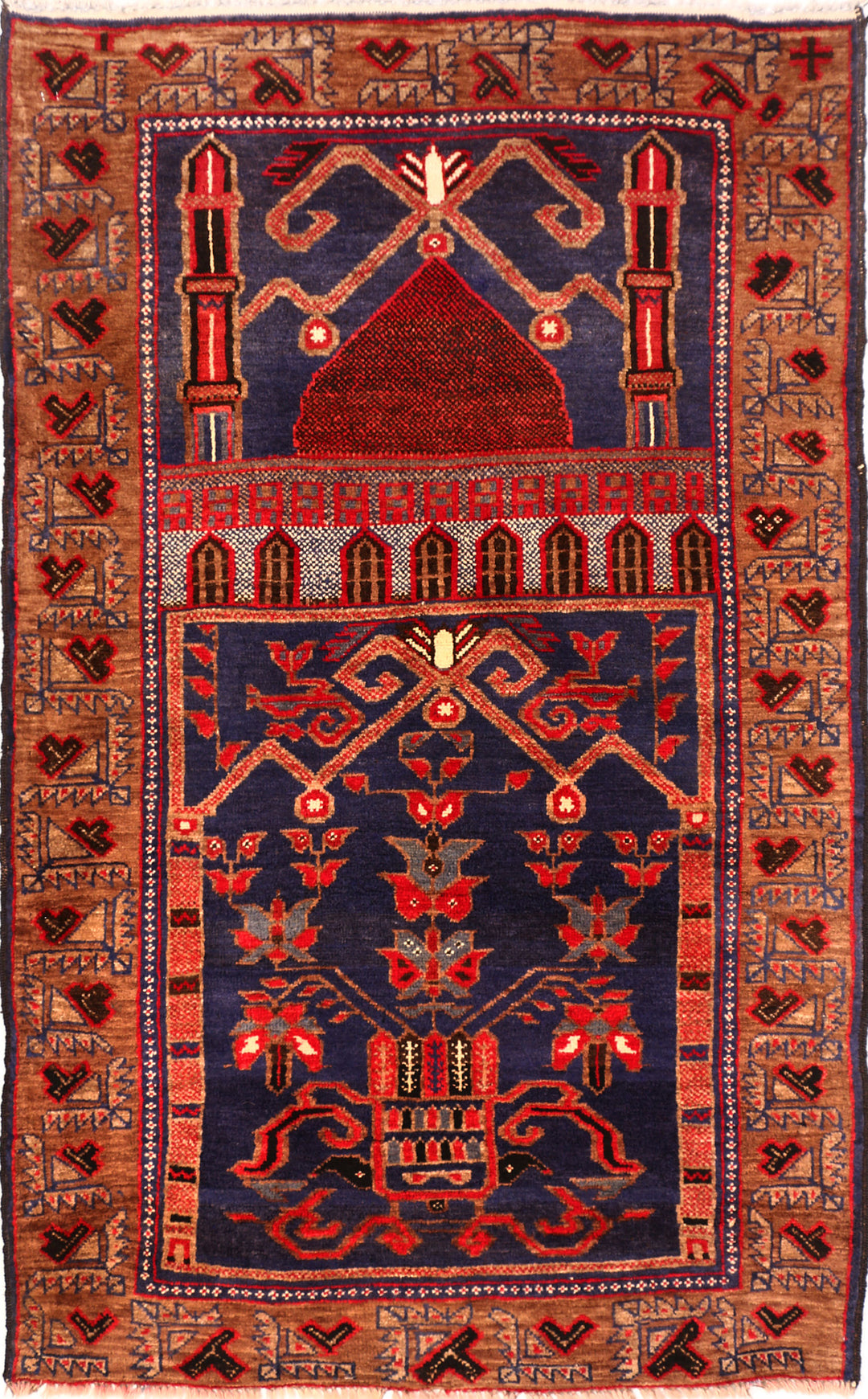 Dark Slateblue Prayer 3' 1 x 5' 3 - No. 54634 - ALRUG Rug Store