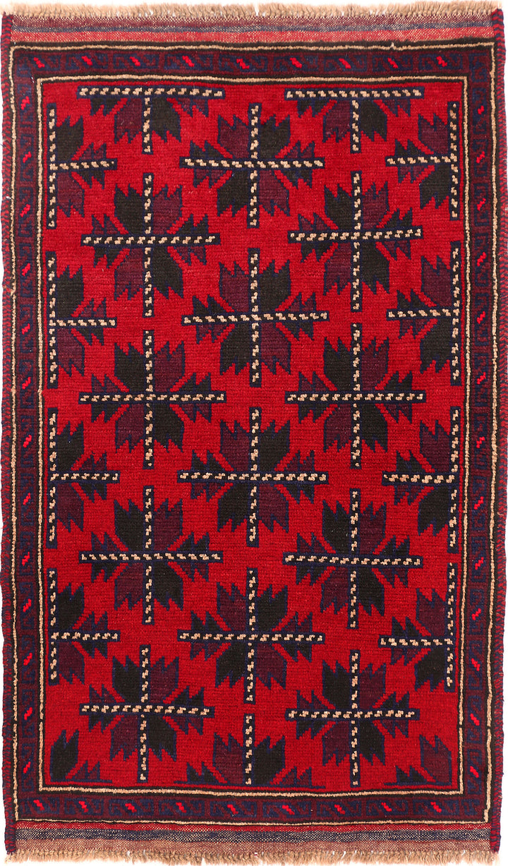 Firebrick Baluchi 2' 9 x 4' 4 - No. 54635 - ALRUG Rug Store