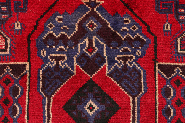 Firebrick Baluchi 3' x 4' 11 - No. 54641 - ALRUG Rug Store