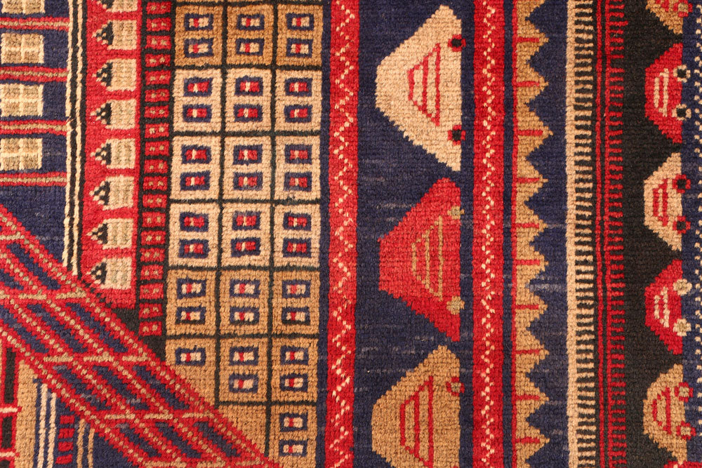 Multi Colored Baluchi 2' 11 x 4' 11 - No. 54642 - ALRUG Rug Store