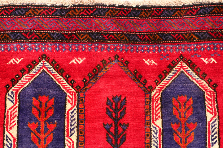 Medium Purple Baluchi 3' 5 x 4' 5 - No. 54646 - ALRUG Rug Store