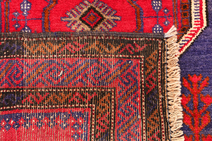 Medium Purple Baluchi 3' 5 x 4' 5 - No. 54646 - ALRUG Rug Store