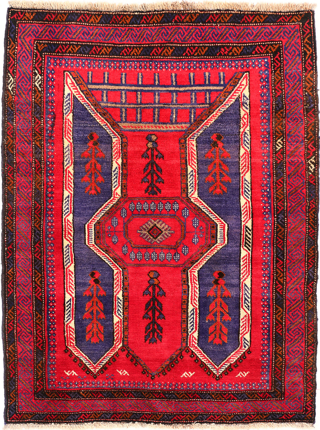 Medium Purple Baluchi 3' 5 x 4' 5 - No. 54646 - ALRUG Rug Store
