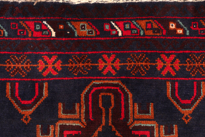 Midnight Blue Baluchi 2' 8 x 4' 1 - No. 54650 - ALRUG Rug Store