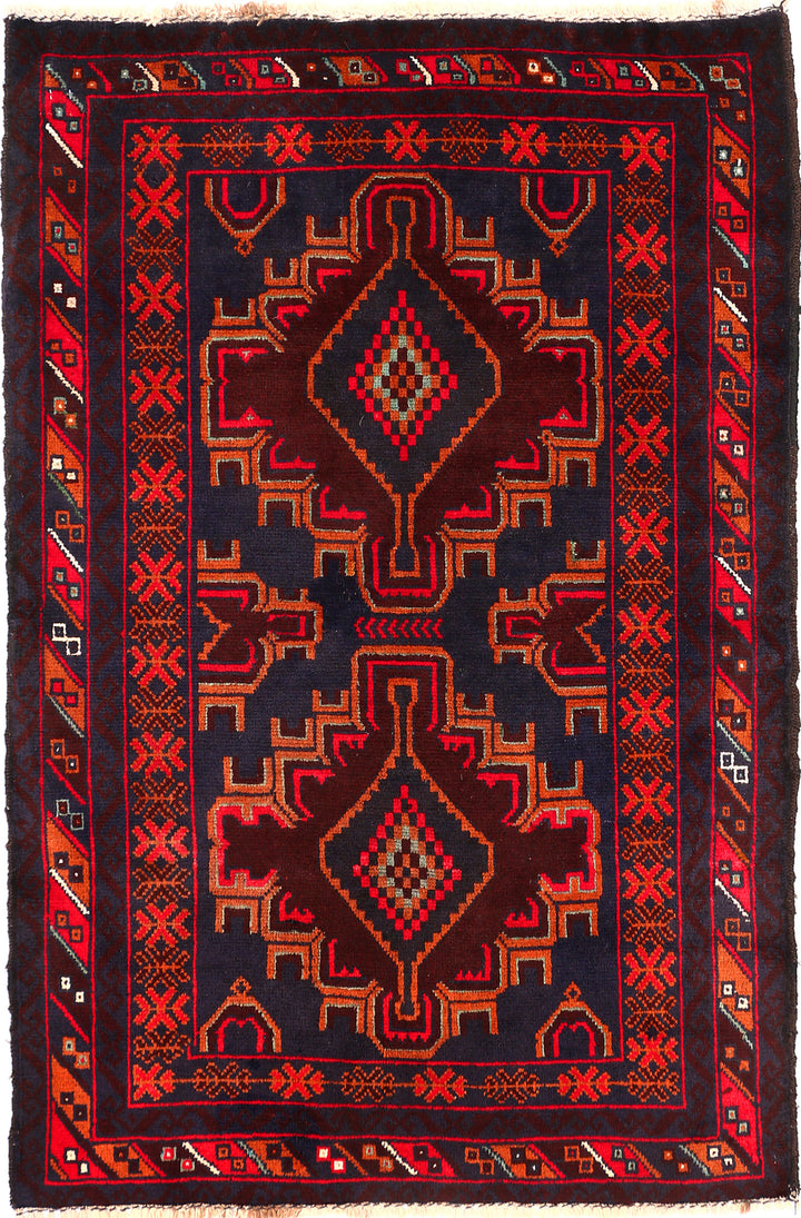 Midnight Blue Baluchi 2' 8 x 4' 1 - No. 54650 - ALRUG Rug Store