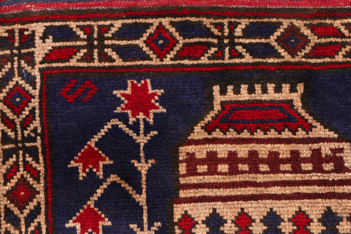 Multi Colored Pictorial 2' 9 x 4' 1 - No. 54654 - ALRUG Rug Store