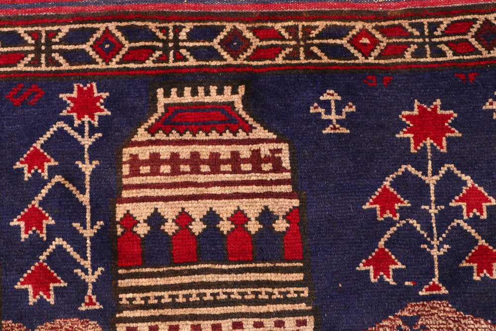 Multi Colored Pictorial 2' 9 x 4' 1 - No. 54654 - ALRUG Rug Store