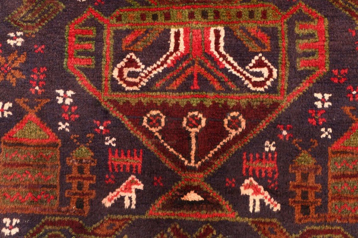 Multi Colored Baluchi 3' 1 x 4' 9 - No. 54657 - ALRUG Rug Store