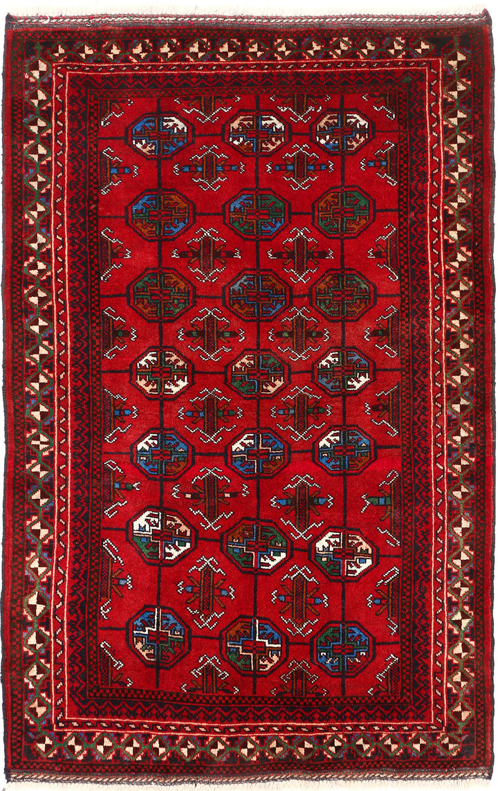 Firebrick Bokhara 2' 11 x 4' 6 - No. 54666 - ALRUG Rug Store