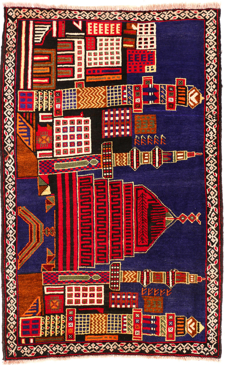 Multi Colored Prayer 3' x 4' 8 - No. 54669 - ALRUG Rug Store