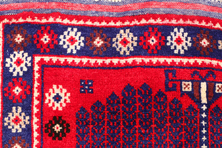 Red Baluchi 2' 9 x 4' 5 - No. 54681 - ALRUG Rug Store