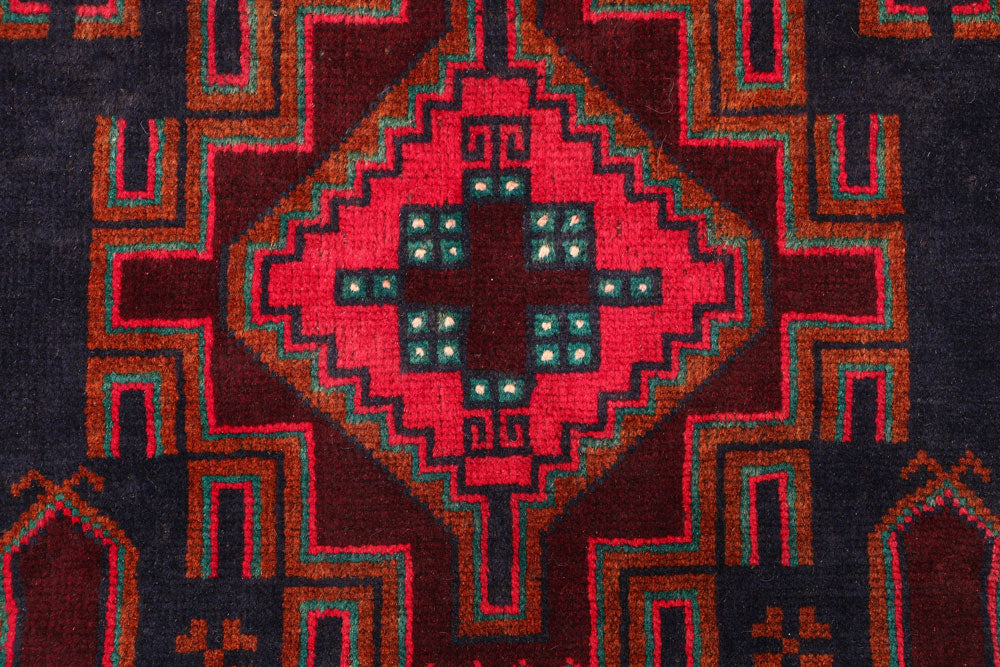 Black Baluchi 2' 9 x 4' 8 - No. 54690 - ALRUG Rug Store