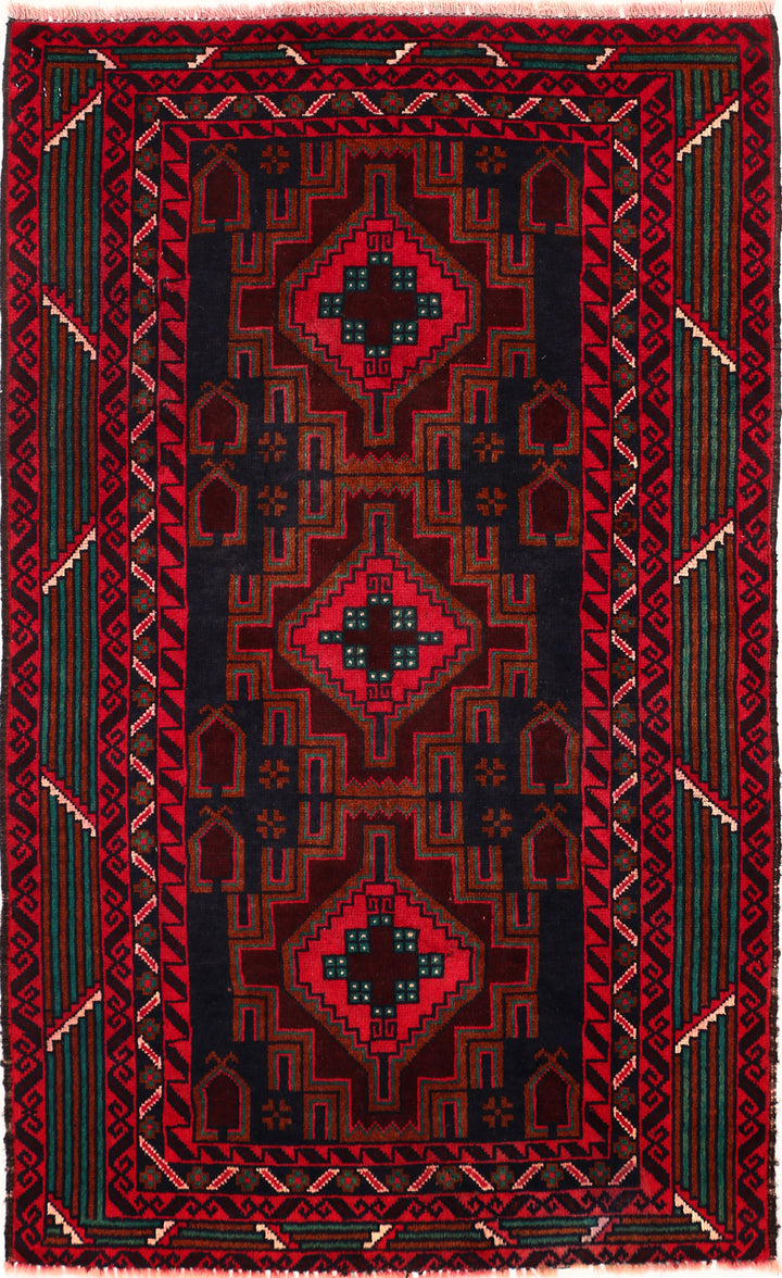 Black Baluchi 2' 9 x 4' 8 - No. 54690 - ALRUG Rug Store