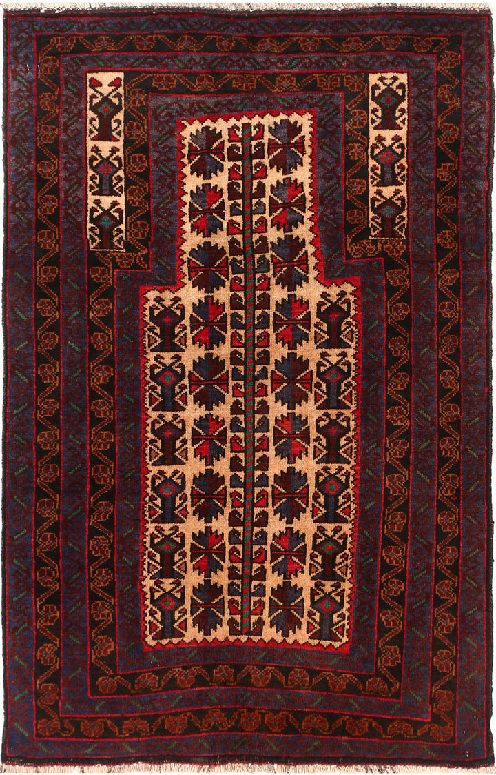 Multi Colored Prayer 2' 8 x 4' 2 - No. 54691 - ALRUG Rug Store