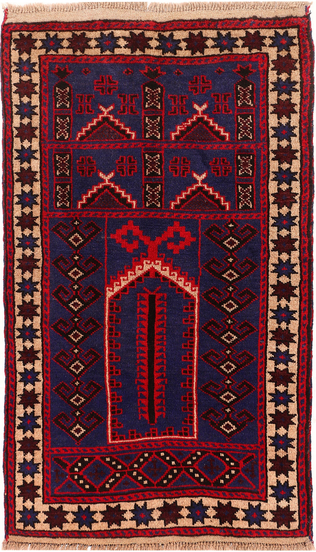 Dark Slateblue Baluchi 2' 9 x 4' 8 - No. 54692 - ALRUG Rug Store