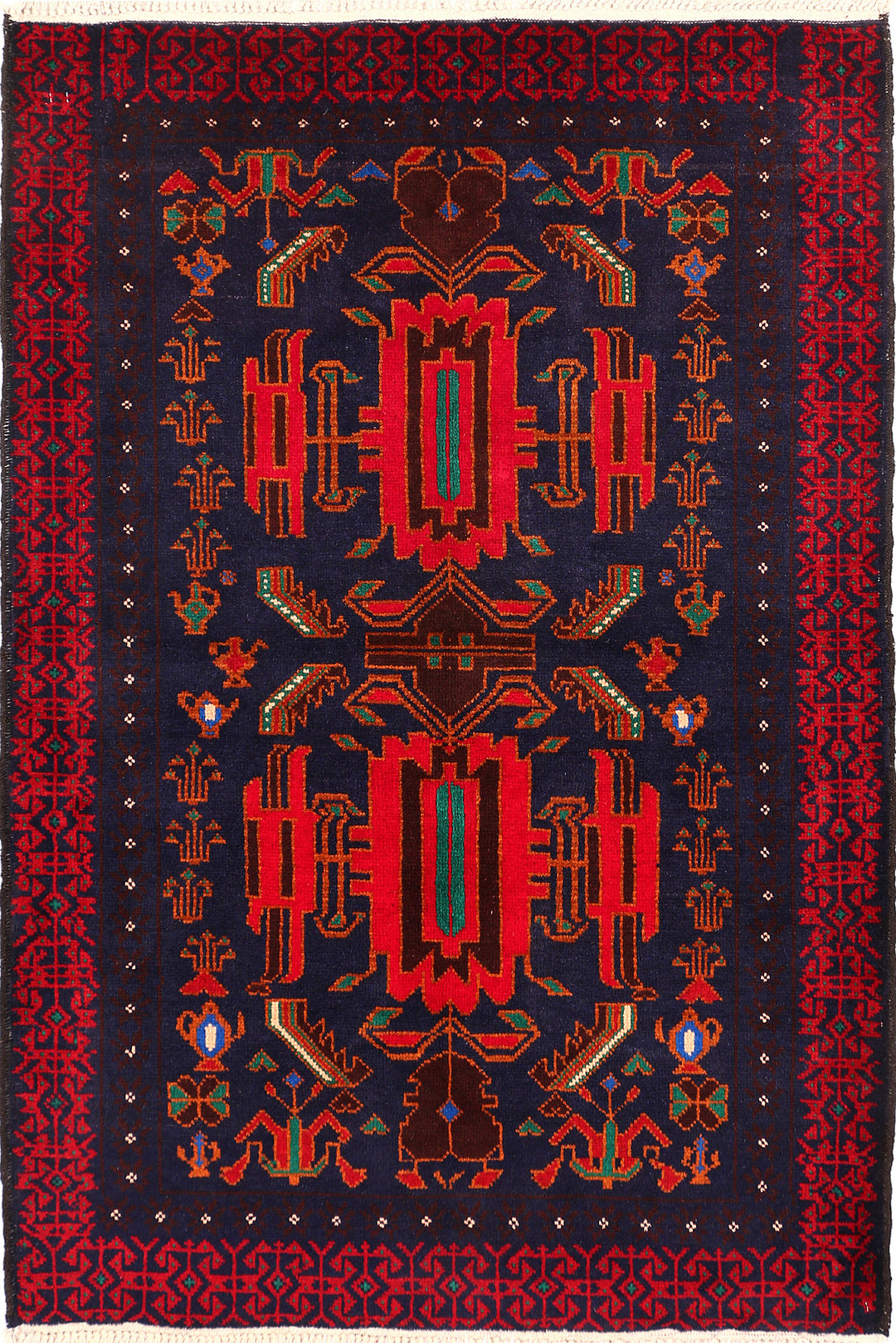 Multi Colored Baluchi 3' 1 x 4' 6 - No. 54693 - ALRUG Rug Store