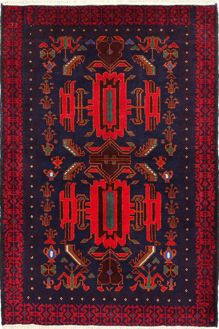 Multi Colored Baluchi 3' 1 x 4' 6 - No. 54693 - ALRUG Rug Store