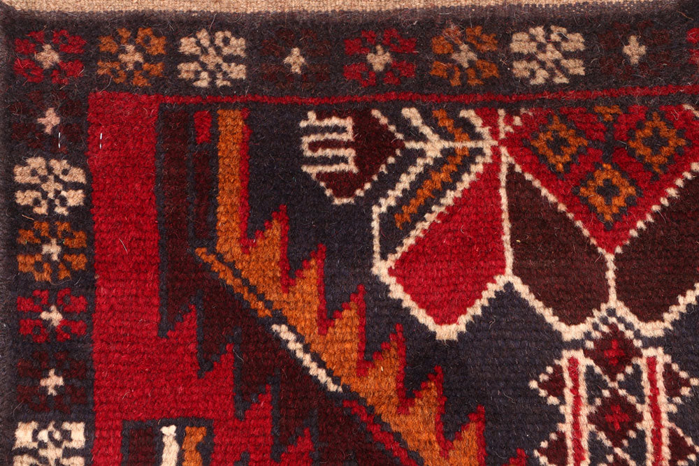 Dark Red Baluchi 2' 5 x 6' 8 - No. 54730 - ALRUG Rug Store