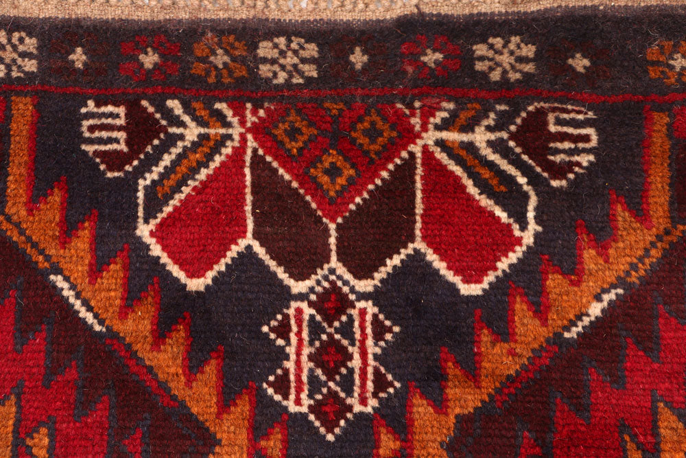 Dark Red Baluchi 2' 5 x 6' 8 - No. 54730 - ALRUG Rug Store