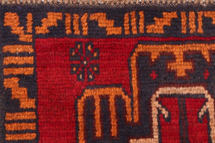 Firebrick Baluchi 2' 2 x 6' 4 - No. 54737 - ALRUG Rug Store