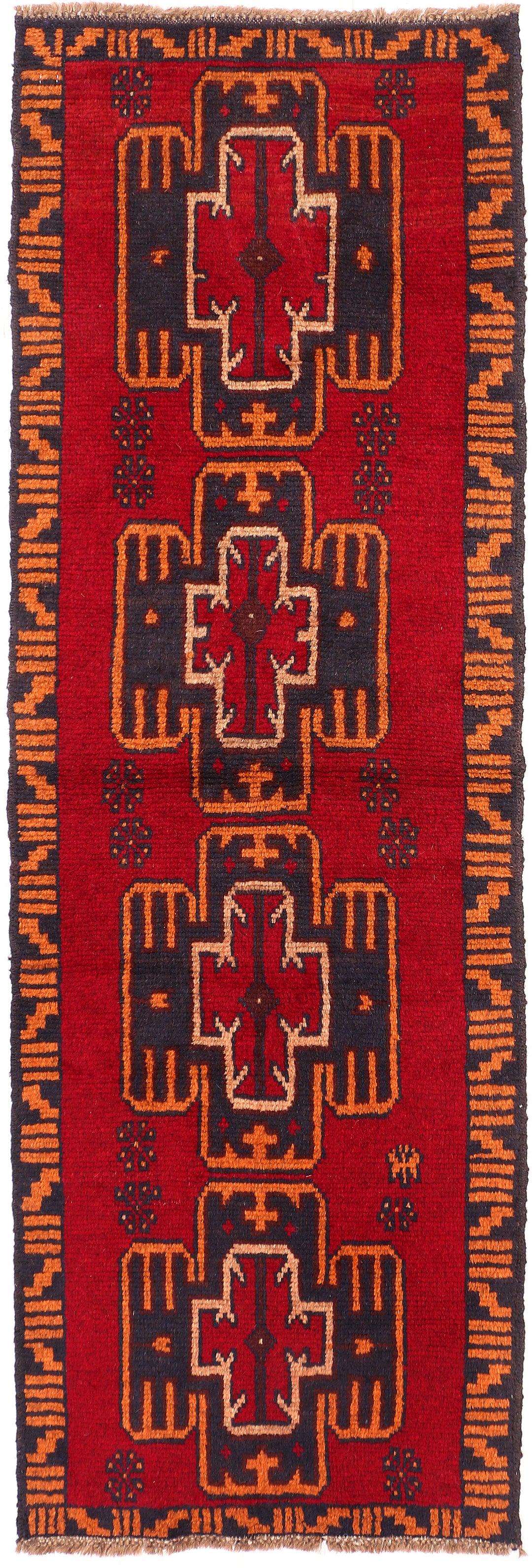 Firebrick Baluchi 2' 2 x 6' 4 - No. 54737 - ALRUG Rug Store