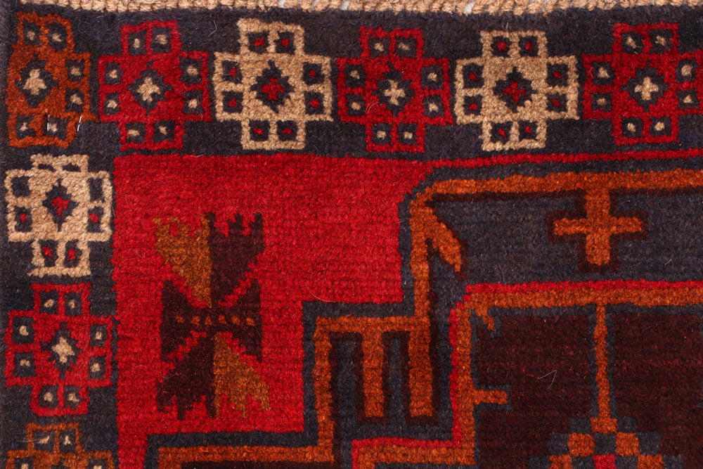 Firebrick Baluchi 2' 5 x 6' 8 - No. 54744 - ALRUG Rug Store