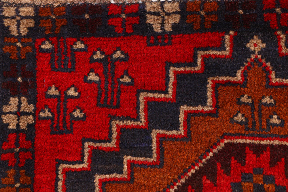 Firebrick Baluchi 2' 6 x 6' 6 - No. 54751 - ALRUG Rug Store