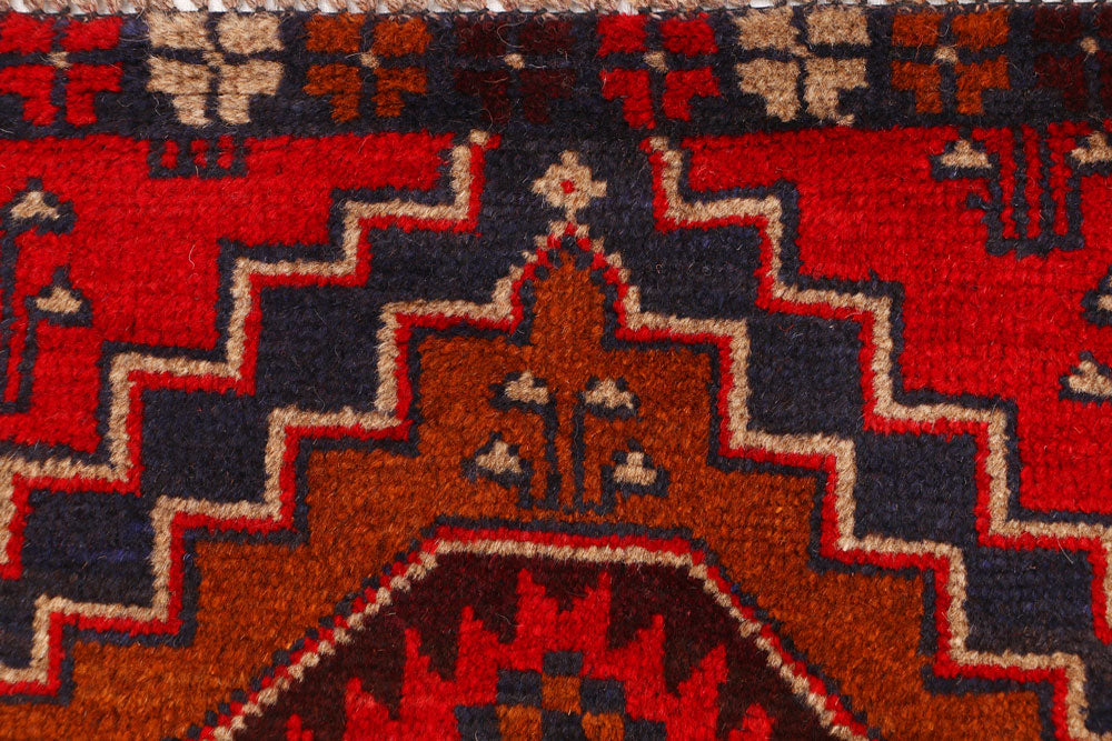 Firebrick Baluchi 2' 6 x 6' 6 - No. 54751 - ALRUG Rug Store