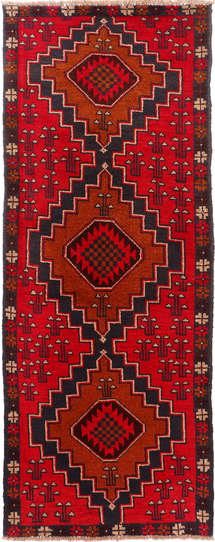 Firebrick Baluchi 2' 6 x 6' 6 - No. 54751 - ALRUG Rug Store