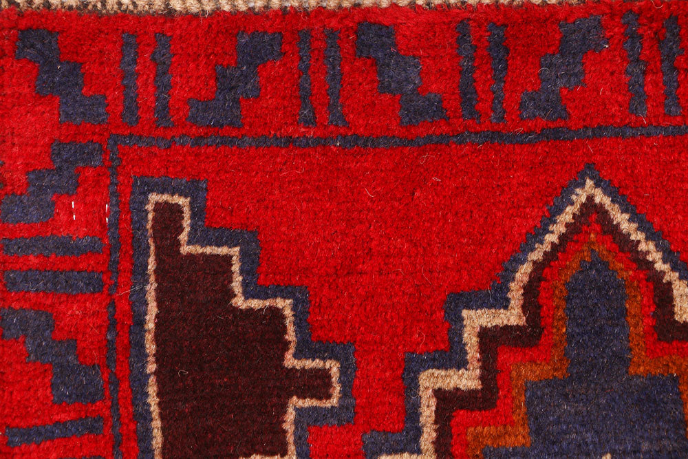 Firebrick Baluchi 2' 1 x 6' 3 - No. 54753 - ALRUG Rug Store