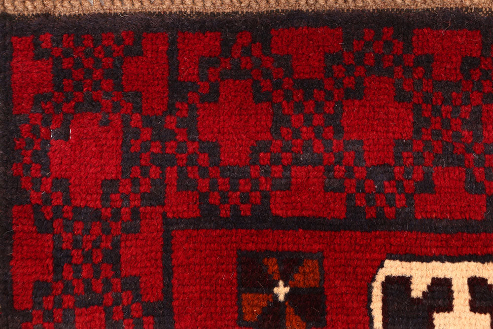 Dark Red Baluchi 2' 7 x 6' 6 - No. 54769 - ALRUG Rug Store