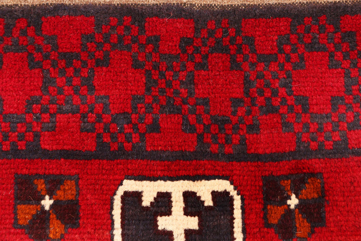 Dark Red Baluchi 2' 7 x 6' 6 - No. 54769 - ALRUG Rug Store