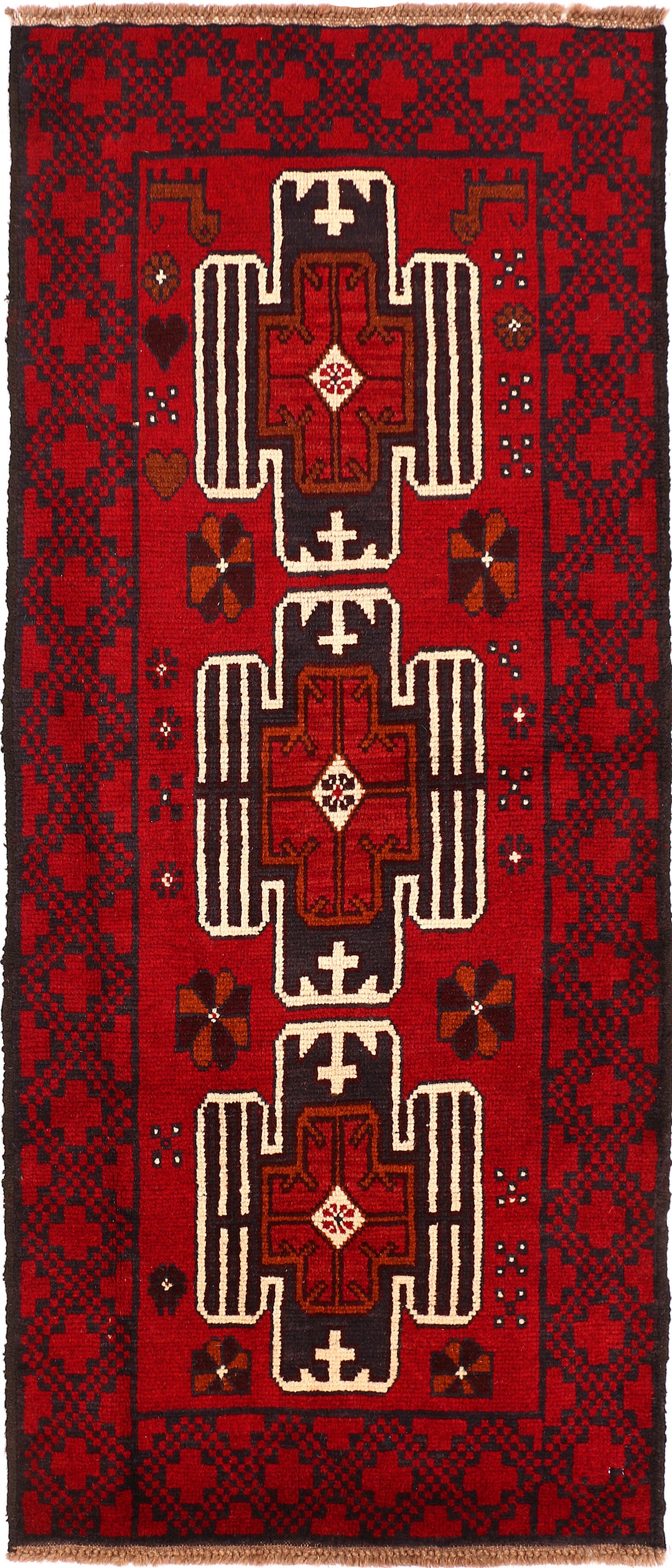 Dark Red Baluchi 2' 7 x 6' 6 - No. 54769 - ALRUG Rug Store