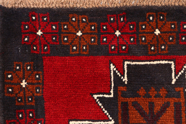 Firebrick Baluchi 2' 6 x 6' 3 - No. 54770 - ALRUG Rug Store