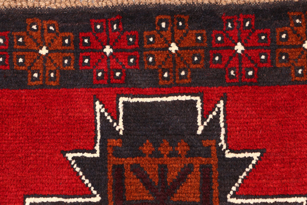 Firebrick Baluchi 2' 6 x 6' 3 - No. 54770 - ALRUG Rug Store